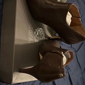 Vince Camuto Dark Brown Ankle Booties